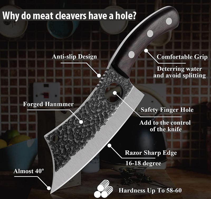 Why do meat cleavers have a hole