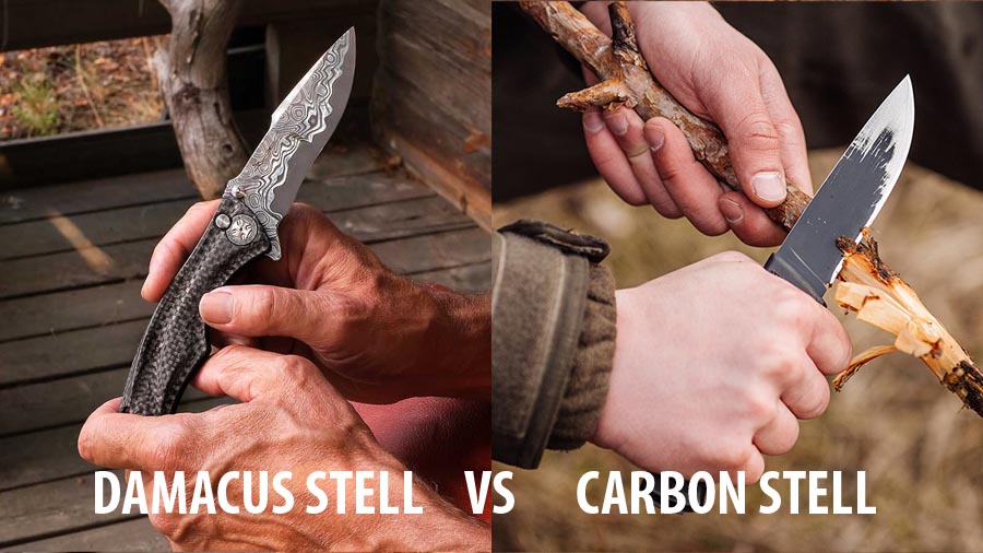 damascus steel vs carbon steel